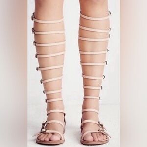 Free People Jeffrey Campbell leather gladiator buckle up sandals